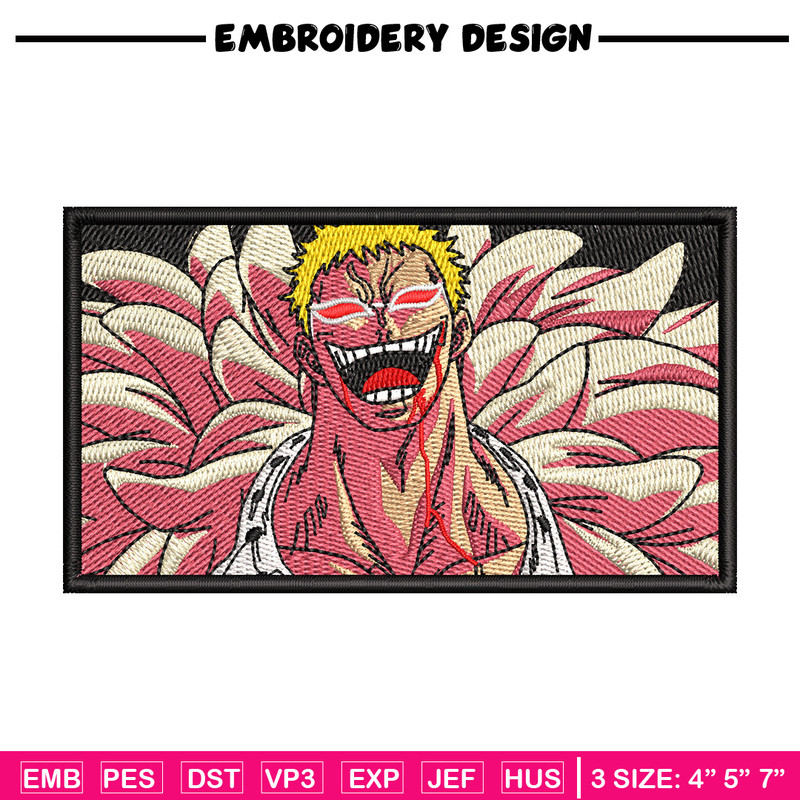Doffy box embroidery design, One piece embroidery, Anime design, Embroidery shirt, Embroidery file, Digital download.jpg