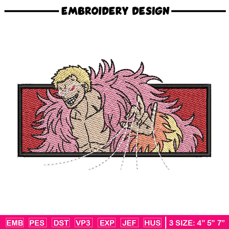 Doffy frame embroidery design, One piece embroidery, Anime design, Embroidery shirt, Embroidery file, Digital download.jpg