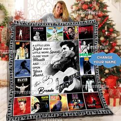 personalized elvis presley quilt blanket, king of rock and roll fan blanket, elvis presley blanket gift for fans-2.jpg