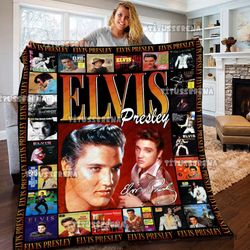 personalized elvis presley quilt blanket, king of rock and roll fan blanket, elvis presley blanket gift for fans-4.jpg