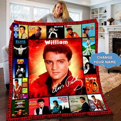 personalized elvis presley quilt blanket, king of rock and roll fan blanket, elvis presley blanket gift for fans-9.jpg