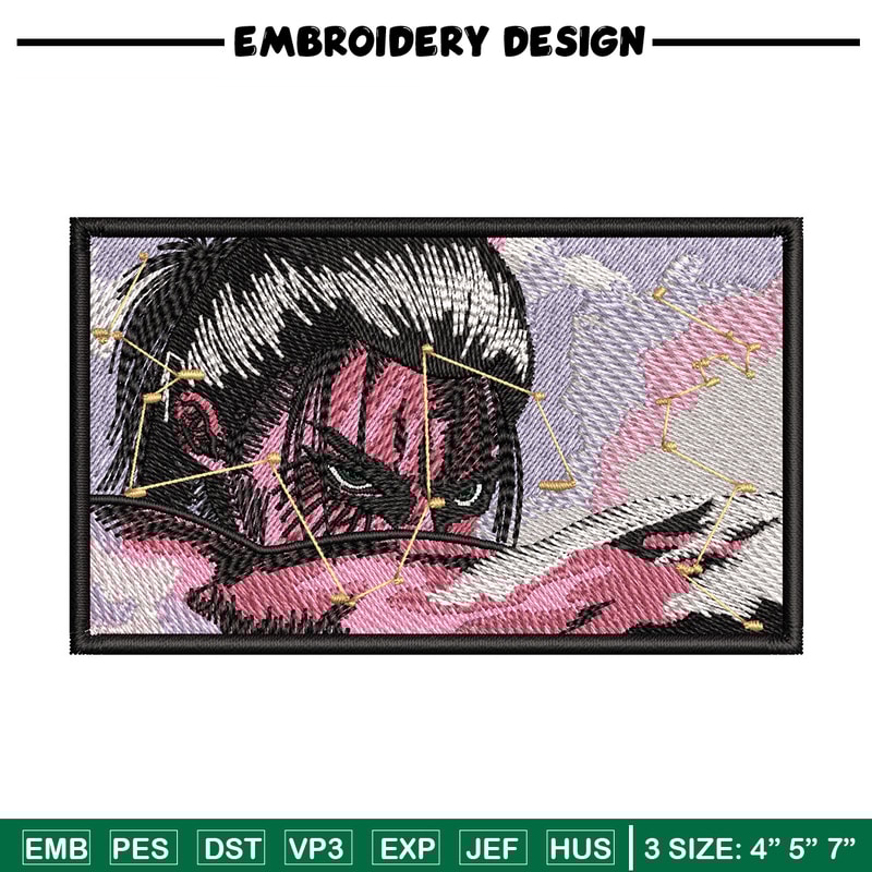 Eren rectangle embroidery design, Aot embroidery, Anime design, Embroidery shirt, Embroidery file, Digital download.zip.jpg