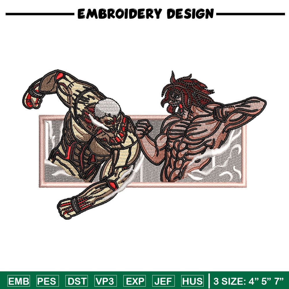 Eren x reiner embroidery design, Aot embroidery, Anime design, Embroidery shirt, Embroidery file, Digital download.zip.jpg