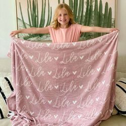 personalized name blanket for kids, custom name blanket for kids, custom blanket with name, kids name blanket, birthday