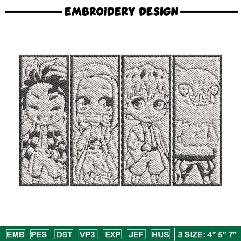 Friends poster embroidery design, Tanjiro embroidery, Embroidery shirt, Embroidery file, Anime design, Digital download.jpg