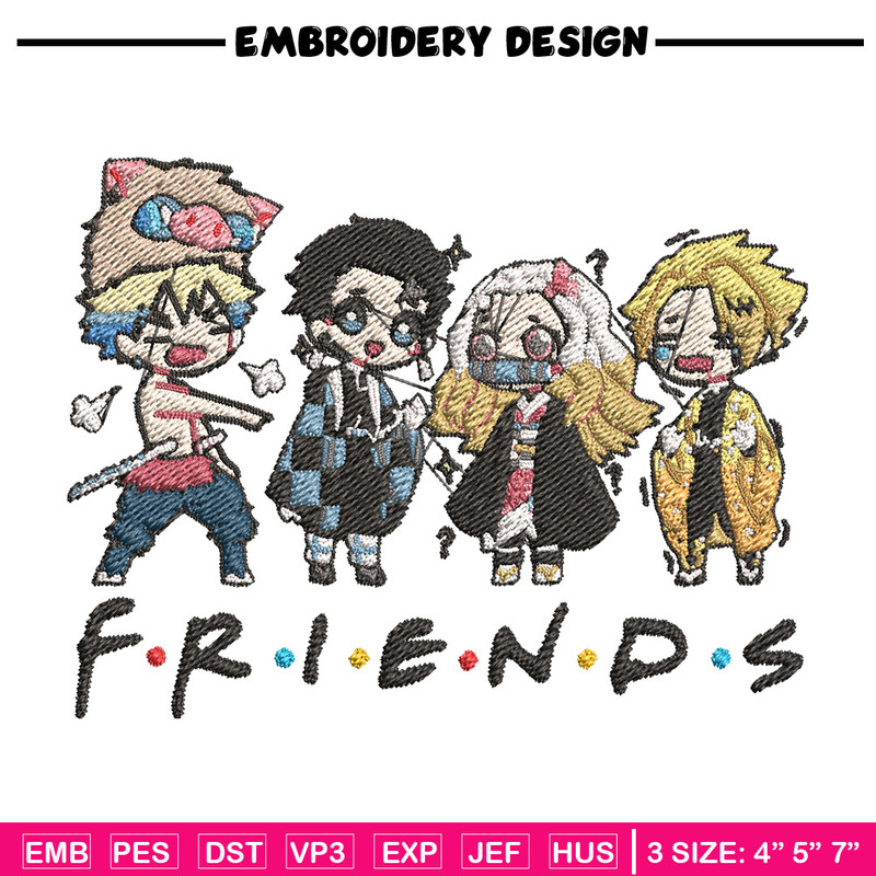 Friends tanjiro embroidery design, Tanjiro embroidery, Embroidery shirt, Embroidery file, Anime design, Digital download.jpg