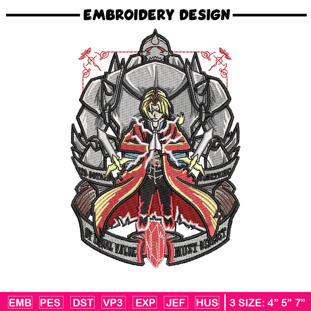 Full metal embroidery design, Full metal embroidery, Anime design, Embroidery shirt, Embroidery file, Digital download.jpg