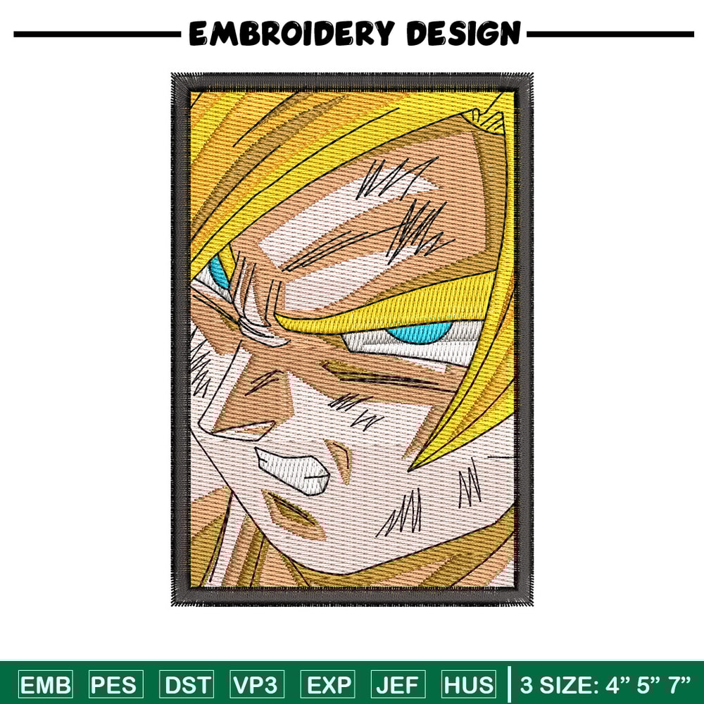 Goku frame embroidery design, Dragonball embroidery, Anime design, Embroidery shirt, Embroidery file, Digital download.jpg