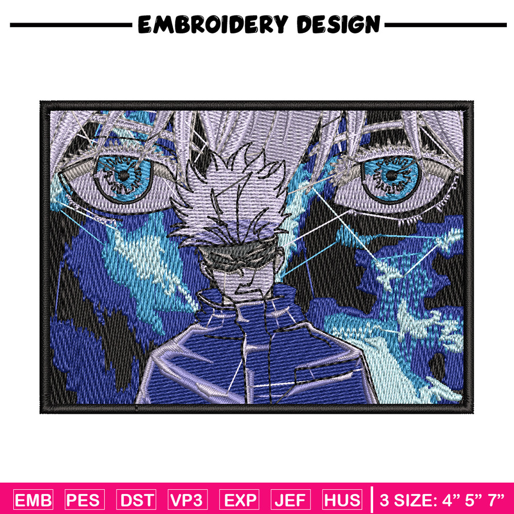 Gojo eyes box embroidery design, Jujutsu embroidery, Anime design, Embroidery shirt, Embroidery file, Digital download.jpg