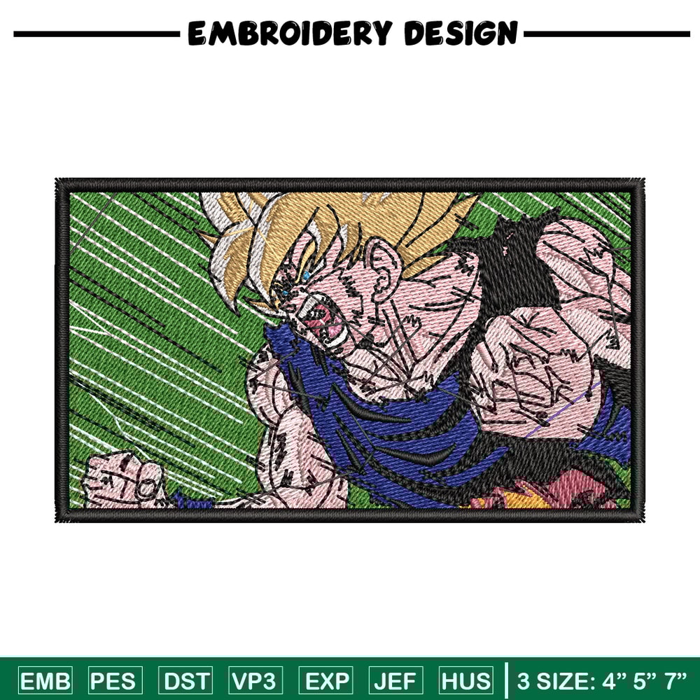 Goku rectangle embroidery design, Dragonball embroidery, Anime design,Embroidery shirt, Embroidery file,Digital download.jpg