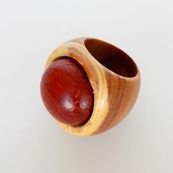 Wooden ring. Handmade jewelry made from natural wood. S
