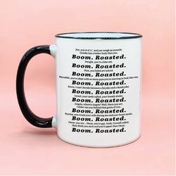 michael scott boom roasted coffee mug, the office tv show inspired gifts, the office fan gift idea, michael scott paper