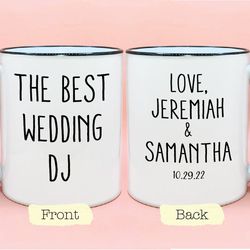 personalized the best wedding dj coffee mug, wedding dj thank you gift idea, wedding planning thank you gift wedding dj