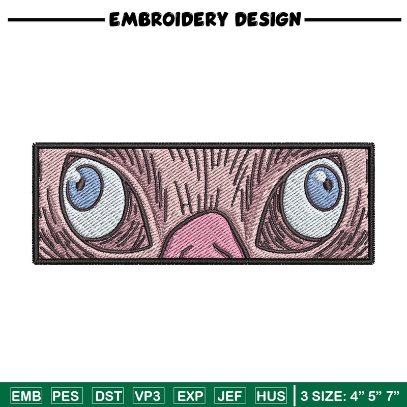 Inosuke mask embroidery design, Inosuke embroidery, Embroidery shirt, Embroidery file, Anime design, Digital download.jpg