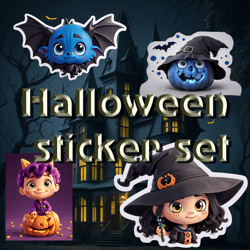 Haunted House Stickers Halloween Card Witch Pumpkin  Spooky Stickers Decorations DIY Crafts, Gift Ideas DIY stickers