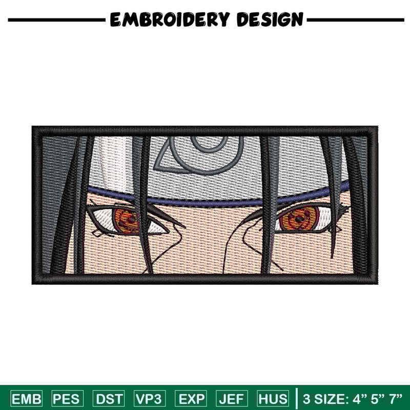 Itachi sharingan embroidery design, Naruto embroidery, Anime design, Embroidery shirt, Embroidery file, Digital download.jpg