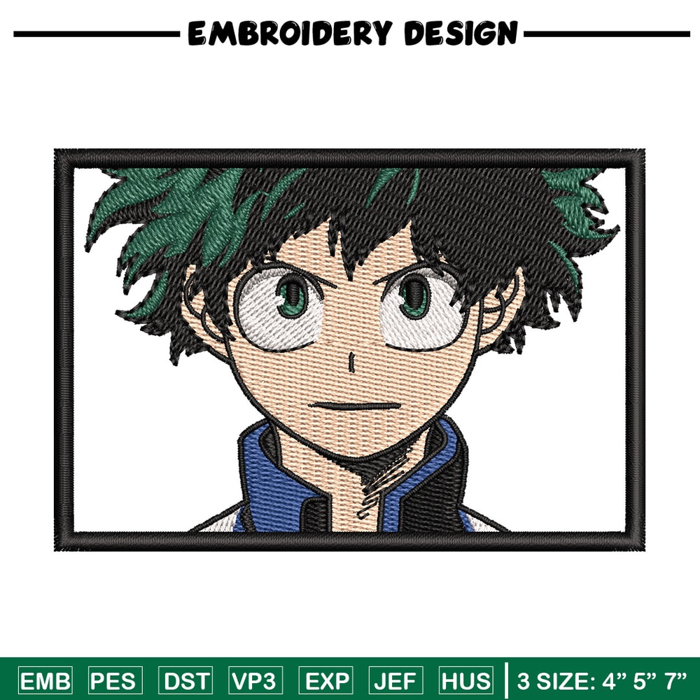 Izuku frame embroidery design, Mha embroidery, Anime design, Embroidery shirt, Embroidery file, Digital download.jpg
