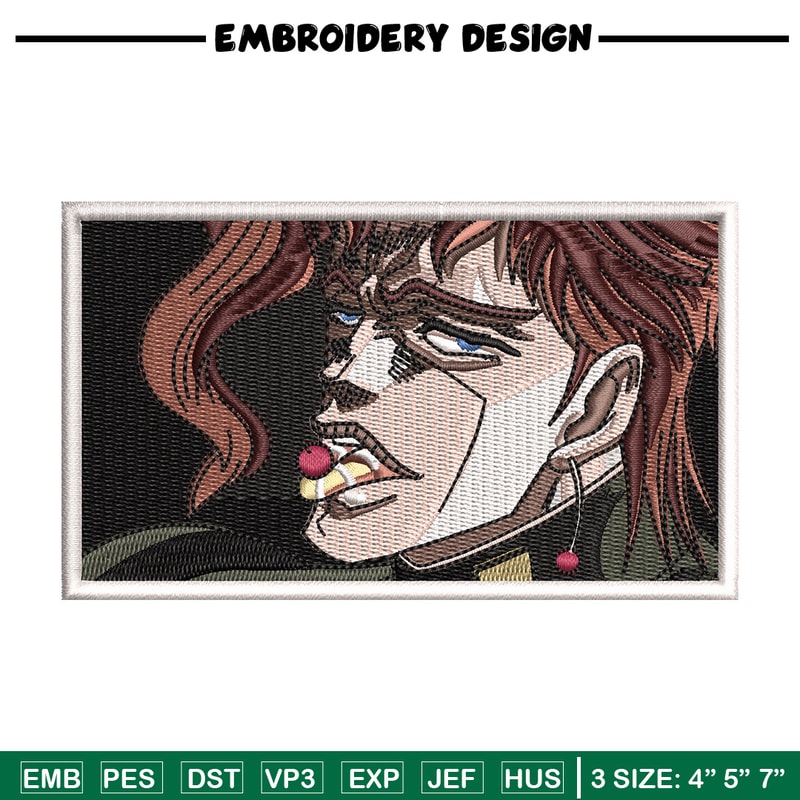 Kakyoin Noriaki embroidery design, Jojo embroidery, Anime design, Embroidery shirt, Embroidery file,Digital download.jpg