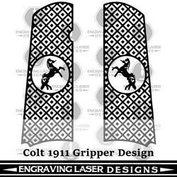 engraving laser designs colt 1911 gripper design