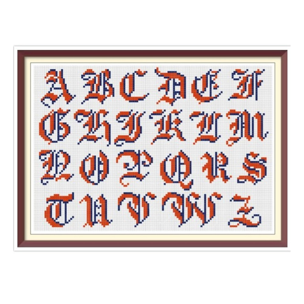 Alphabet - Cross Stitch Pattern - Antique Sampler - PDF Counted Vintage Pattern - Reproduction of 19th century.jpg