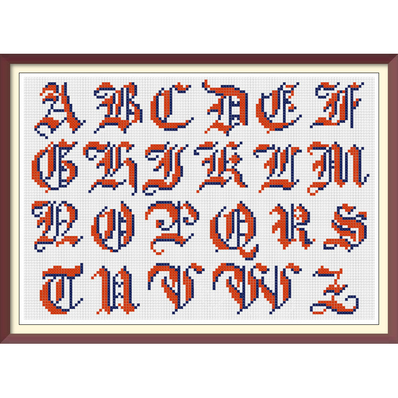 Alphabet - Cross Stitch Pattern - Antique Sampler - PDF Counted Vintage Pattern - Reproduction of 19th century (2).jpg