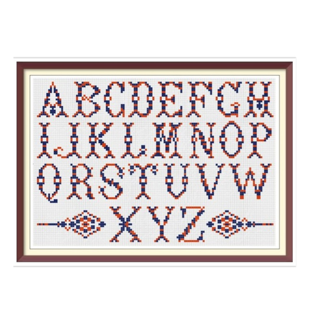 Alphabet - Cross Stitch Pattern - Antique Sampler - PDF Counted Vintage Pattern - Reproduction of 19th century.jpg