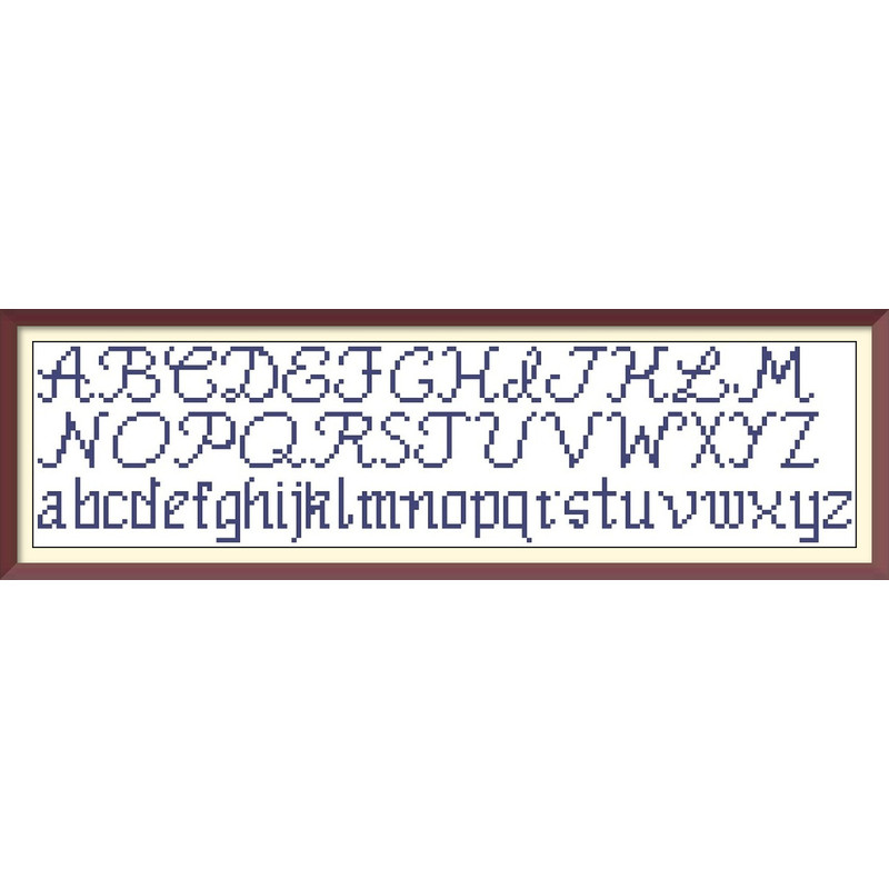 Alphabet - Cross Stitch Pattern - Antique Sampler - PDF Counted Vintage Pattern - Reproduction of 19th century (2).jpg