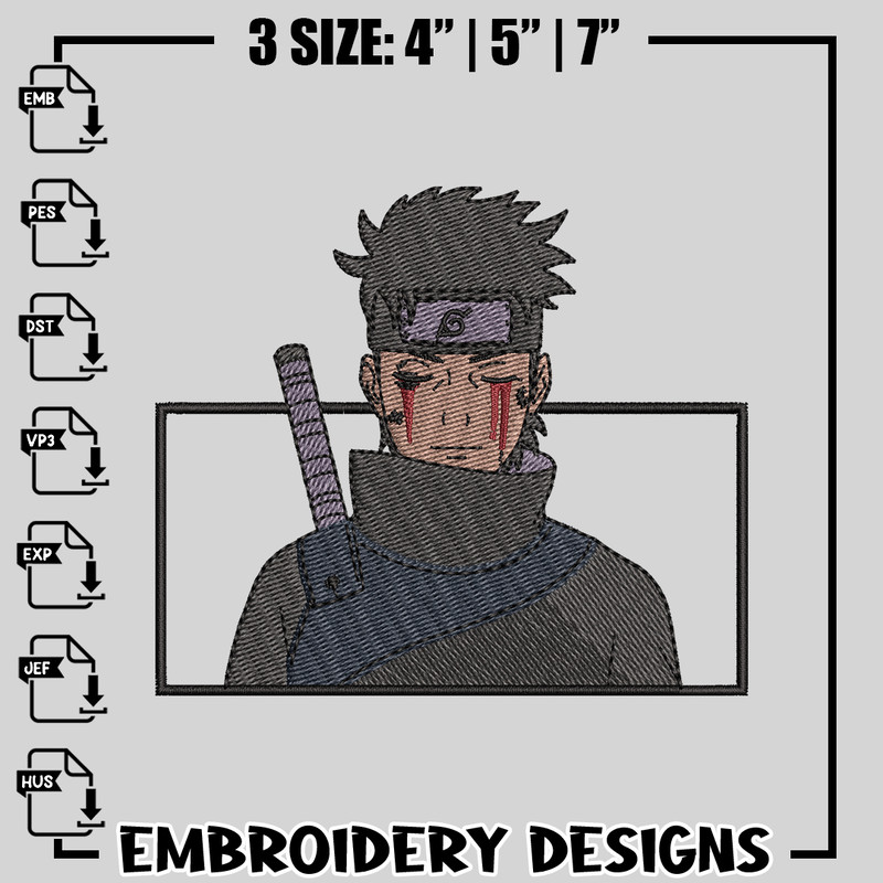 Shisui Waterfall embroidery design