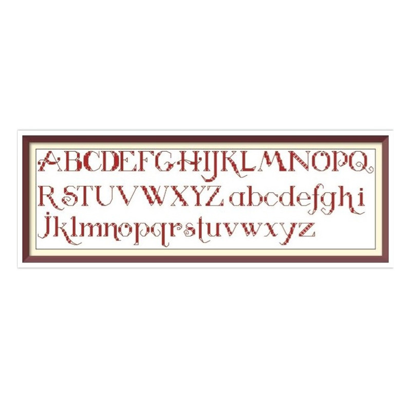 Alphabet - Cross Stitch Pattern - Antique Sampler - PDF Counted Vintage Pattern - Reproduction of 19th century.jpg