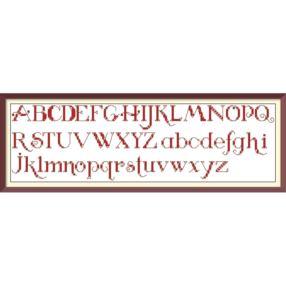 Alphabet - Cross Stitch Pattern - Antique Sampler - PDF Counted Vintage Pattern - Reproduction of 19th century (2).jpg