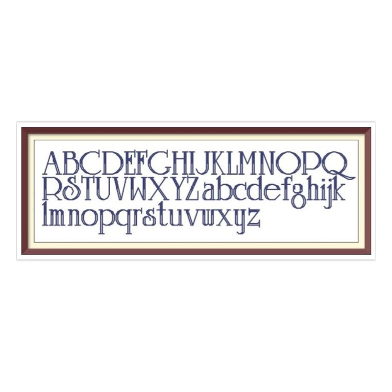 Alphabet - Cross Stitch Pattern - Antique Sampler - PDF Counted Vintage Pattern - Reproduction of 19th century.jpg