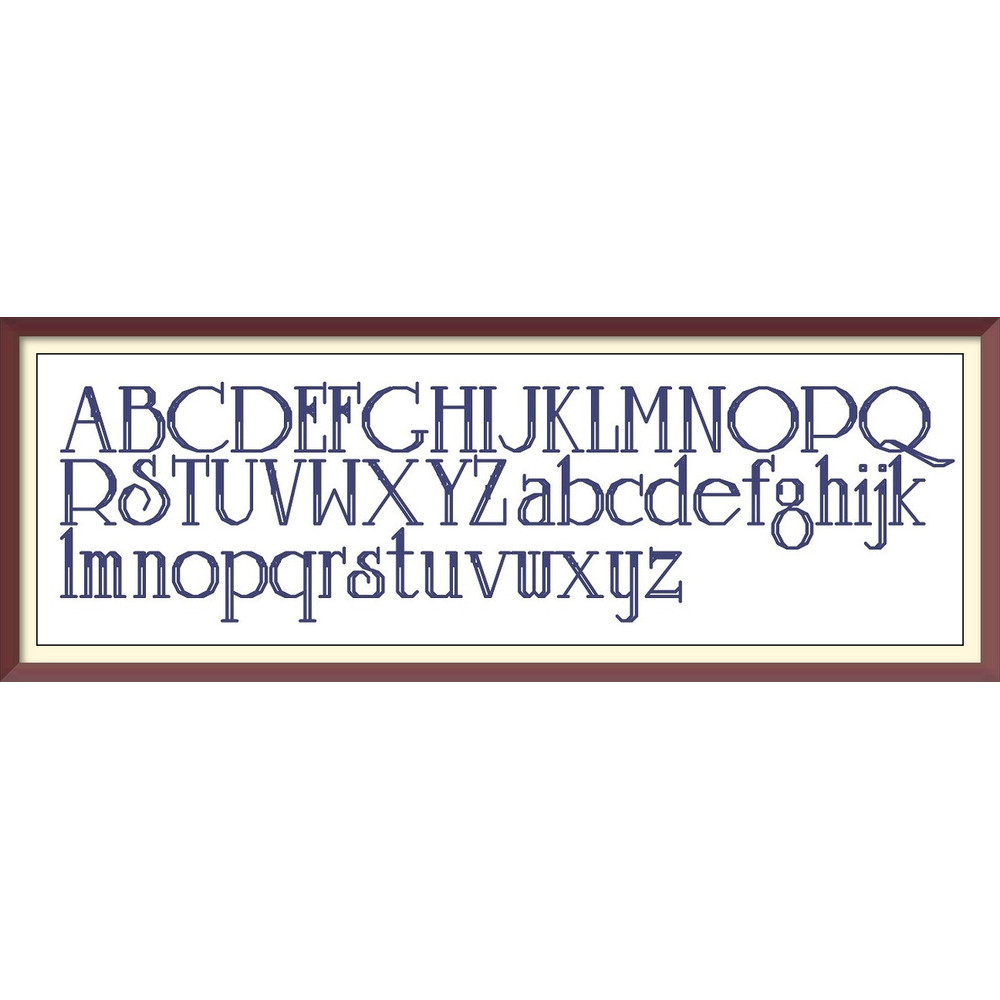 Alphabet - Cross Stitch Pattern - Antique Sampler - PDF Counted Vintage Pattern - Reproduction of 19th century (2).jpg