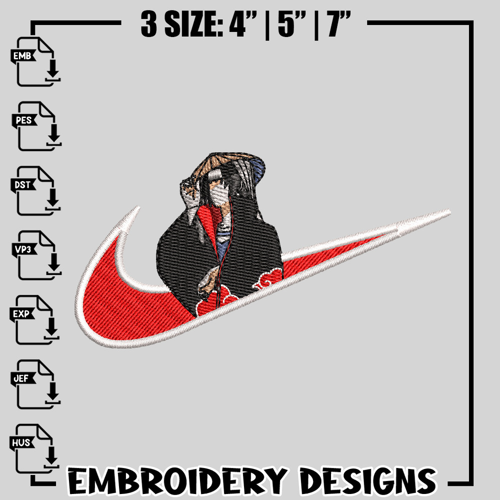 Swoosh x Itachi embroidery design