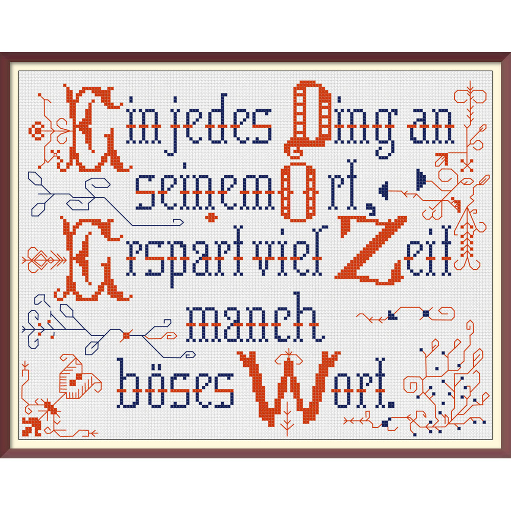 German Household Items - Cross Stitch Pattern - German Household Mottos - Antique Sampler PDF Counted Vintage Pattern (2).jpg