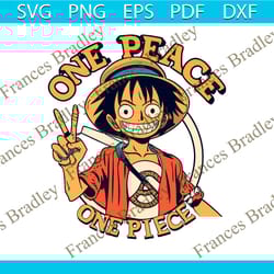 one piece monkey d luffy one peace svg graphic design file