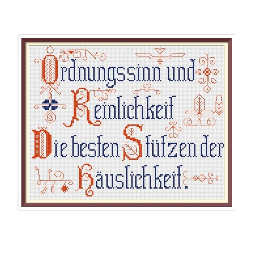 German Household Items - Cross Stitch Pattern - German Household Mottos - Antique Sampler PDF Counted Vintage Pattern.jpg