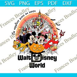 vintage walt disney halloween happiest place on earth svg
