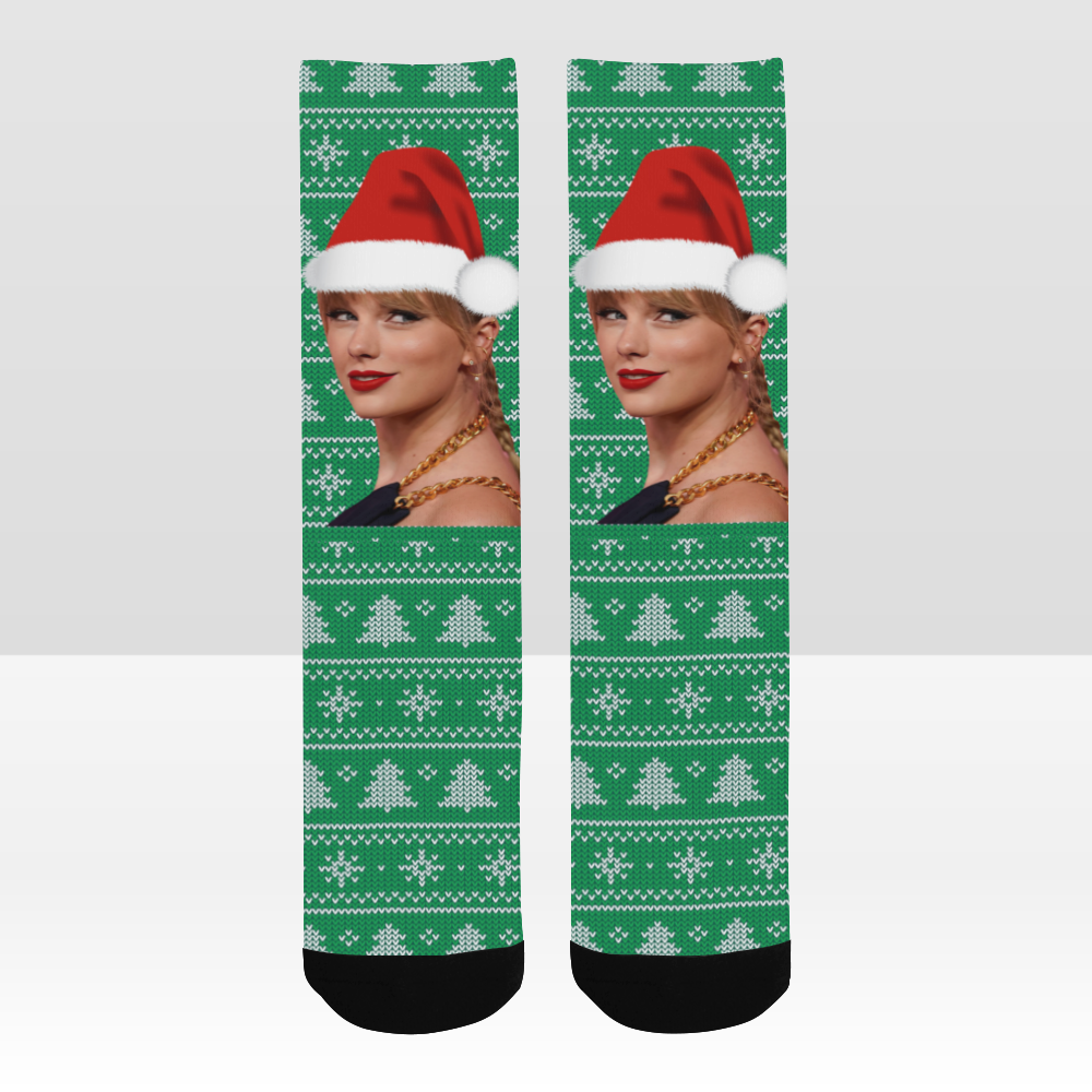 Merry Swiftmas Taylor Swift Eras Tour Christmas Socks.png