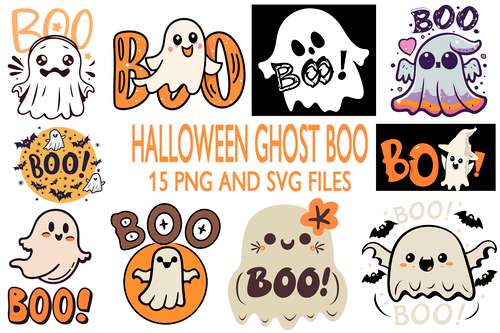 GHOST BOO Halloween SVG.PNG SUBLIMATION DOWNLOAD DIGITAL FILE