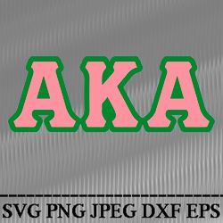 AKA letters SVG PNG JPEG  DXF Digital Cut Vector Files for Silhouette Studio Cricut Design