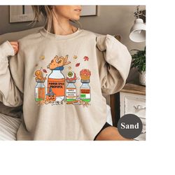 spooky nurse sweatshirt and hoodie, halloween nurse pills sweatshirt, halloween icu nurse shirt, fall nurse shirt, spook