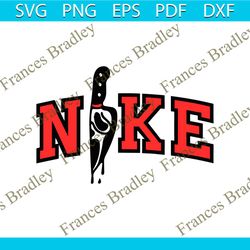 horror movie character ghostface knife nike logo svg file
