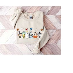 halloween horror balloon sweatshirt and hoodie, blue dog horror tarot card sweatshirt, halloween sweatshirt, halloween g