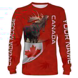 canada moose hunting ca flag custom name 3d all over print shirt, hoodie, long sleeves, sweatshirt &8211 personalized sh