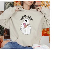 halloween ghost sweatshirt, boo jee hoodie, spooky ghost hoodie, spooky season ghost sweater, spooky vibes sweatshirt, h