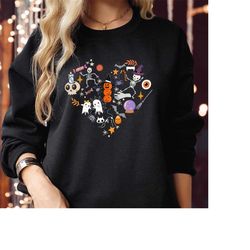 sweatshirt (1799) halloween little doodles, thanksgiving halloween vibes spooky season ghost witch bat vampire skeleton