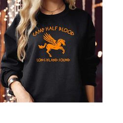 sweatshirt (1733) camp half blood cool percy funny halloween sweatshirts greek mythology demi god the heroes of olympus