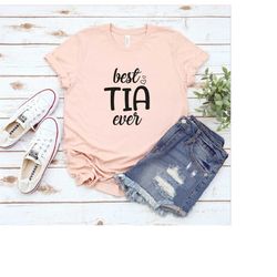 best tia ever shirt, best tia ever gift, funny aunt shirt, funny aunt gifts, tia to be shirt, cute aunt t-shirt, spanish