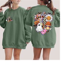Boo Sweatshirt Women, Cute Ghost Hoodie, Funny Halloween Sweatshirt, Halloween Gifts For Girl, Halloween Gifts For, Hall