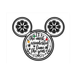 it's the most wonderful time of the year svg /christmas svg / snow merry christmas svg / snowflake svg / svg files, cric